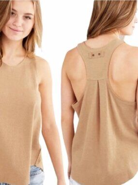 Free People Cool It Tank Top True Tan Small NWOT Sleeveless